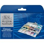 Winsor & Newton Cotman Sulu Boya Plus Cep Tipi Set 12 Adet Yarım Tablet Renkli Boyalar