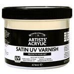 Winsor & Newton Profesyonel Akrilik, Akrilik Boya 237 ml Tüp, Yüksek kapatma gücü, Sanatçı kalitesi, titanyum beyaz, akrilik, UV-Firnis Seidenmatt, Firnis - 450ml Flasche
