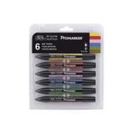 Winsor Newton Promarker Ara Tonlar Seti 6 Renk Grafik Kalemi