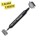 Winsor & Newton Promarker Black XB30 Çift Taraflı Grafik Marker Kalem