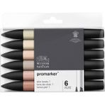 Winsor & Newton Promarker Ten Renkli Kalem Seti Profesyonel Kalite 6'lı Fildişi Mercan Yumuşak Şeftali