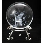 Winter House Küçük Prens Temalı Kristal Cam Küre - Gümüş Standlı Dekoratif Objeler