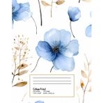 Winter Pressed Flowers Composition Notebook: Lined Pages for Writing, Planning, and Creative Notes