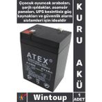 Wintoup #akü Sağlam Kuru Bakımsız Şarj Edilebilir Işıldak Oyuncak Araba Güç Kaynağı Akü 6V 4A 10.5X7X4.5 cm - Tek Ebat - Çok Renkli