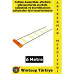 Wintoup #antrenmanmalzemesi Futbol Basketbol Spor Koordinasyon Hız Çantalı Antrenman Merdiveni 6 Metre - Çok Renkli - Standart