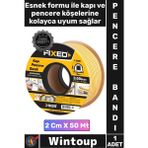 Wintoup #bant Izolasyon Fitili Yalıtım Süngeri Yapışkanlı Şık Beyaz Renk Kapı Pencere Bandı 2 cm x 50 Metre - Çok Renkli - Tek Ebat