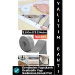 Wintoup #bantseti Mutfak Lavabo Pencere Sızdırmaz Kenar Yalıtım Bandı Çok Şık Beyaz-Gri 3.2 Metre Ikili Set - 38 Mm X 3.2 Metre - Çok Renkli