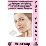 Wintoup #ciltbakım Unisex Kadın Erkek Yüz Cilt Bakım Güzellik V Şekil Genç Görünüm Veren Kırışıklık Karşıtı Şeffaf Silikon Yüz Yogası Gerdirme Bandı 40 Adet - Tek Ebat
