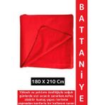 Wintoup Deluxe Yüksek Isı Yalıtımı Yumuşak Doku Hafif Nefes Alabilir Çift Kişilik Polar Battaniye 180X210 cm - Kırmızı