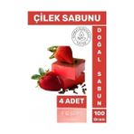 Wintoup Doğal Güzel Kokulu Cilt Yumuşatıcı Ferahlatıcı Lekeli Kuru Cilt Için Organik Çilek Sabunu 4 Adet - Yok