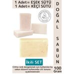 Wintoup #DoğalSabun Bitkisel Organik Tüm Cilt Tipleri Yüz El Saç İçin Uygun Eşek Keçi Sütü Sabunu İkili Set