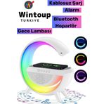 Wintoup G Bluetooth Hoparlör 15w Kablosuz Hızlı Şarj / Alarm / Çalar Saat / Gece Lambası / Ambiyans Led Işık