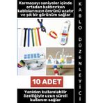 Wintoup #kablodüzenleyici Ev Ofis Atölye Kamp Outdoor Bilgisayar Şarj Aleti Karışıklık Önleyici Tekrar Kullanılabilir Pratik Cırt Cırtlı Kablo Düzenleyici Kelepçe Seti 10 Adet