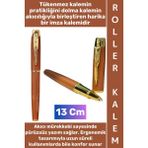Wintoup #kalem Pürüzsüz Yumuşak Kolay Estetik Yazım Anneler Babalar Öğretmenler Günü Hediyelik Not Hatıra Anı Defteri Günlük Tutma Çok Şık Gold Detaylı Imza Metal Roller Kalem - Çok Renkli - 1