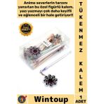 Wintoup #kalem Şık Tasarım Akıcı Mürekkep Okul Ofis Hediye Koleksiyonluk Sağlam Anime Figür Tükenmez Kalem - Tek Ebat