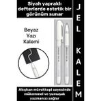 Wintoup #kalem Sızdırmaz Kapak Akıcı Mürekkep Yumuşak Yazım Siyah Kara Deftere Yazım Için Günlük Not Anı Hatıra Şiir Dekoratif Hediyelik Çok Şık 1 mm Elmas Uç Beyaz Jel Kalem - Çok Renkli