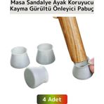 Wintoup Kayma Çizilme Gürültü Önleyici Mobilya Masa Sandalye Zemin Koruyucu Silikon Pabuç Ayak Kılıfı 4 Adet