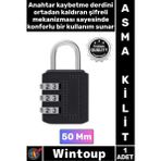Wintoup #kilit Çelik Gövde Güvenli Metal Su Geçirmez Uzun Ömürlü Dayanıklı Kaliteli Şifreli Asma Kilit 50 mm - Renkli