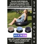 Wintoup #koltuk Premium Kompakt Konforlu Ev Bahçe Balkon Kamp Piknik Outdoor Plaj Havuz Kenarı Oyun Odası Yumuşak Kadife Dokulu Terletmez Kumaş Katlanabilir Şişme Tekli Koltuk - Renkli