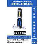 Wintoup Premium 2 Modlu Mıknatıslı Askılı Smd Güçlü Led+1 Parlak LED Ampul Şarjlı Oto Lambası - Siyah