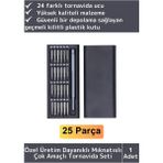 Wintoup Premium Dayanıklı Mıknatıslı Saat Gözlük Elektronik Taşınabilir Mini Kutulu 25 Parça Tornavida Seti - Gri