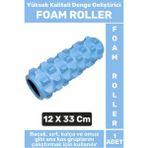 Wintoup Premium Fitness Aerobik Denge Stabilite Kas Esnekliği Geliştirici Kadın Erkek Foam Roller 33 Cm - Mavi