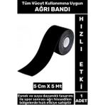 Wintoup Premium Hızlı Etki Kas Bel Bacak Kol Boyun Sırt Omuz Karın Kalça Spor 5 Metre Isı Bandı Siyah - Standart