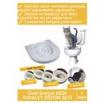 Wintoup Premium Kedi Klozet Alıştırma Kapağı Kum Kabı Wc Yavru Yetişkin Kedi Hijyenik Tuvalet Eğitim Seti