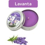 Wintoup Premium Özel Metal Kutulu Arınma Huzur Meditasyon Yoga Esans Dekoratif Mum Oda Kokusu 120 Gram - Lavanta