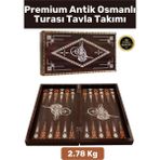 Wintoup Premium Seri Yüksek Çizilmez Yıpranmaz Mıknatıslı Kapama Antik Osmanlı Turası Tavla Takımı
