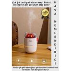 Wintoup Premium Sessiz Buhar Makinesi Meditasyon LED Işıklı Odun Ateşi Efektli Oda Hava Nemlendirici 280 ml - Çok Renkli