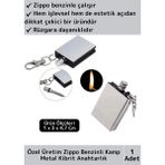 Wintoup Premium Taşınabilir Pratik Kamp Doğa Av Günlük Rüzgarda Sönmez Zippo Benzin Metal Kibrit Anahtarlık
