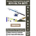 Wintoup Profesyonel Kullanıma Hazır Taşıma Çantası Hediyeli Balıkçı Tam Takım Hobi Kıyı Olta Seti 300 cm - Mavi