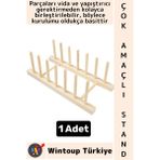 Wintoup #stand Montajsız Mutfak Banyo Dolap Içi Tezgah Üstü Düzenleyici Çok Amaçlı Ahşap Görünüm Bambu Stand