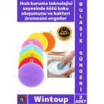 Wintoup #süngeri Mutfak Hijyen Seti Yağ Sökücü Uzun Ömürlü Esnek Pratik Silikon Bulaşık Yıkama Süngeri 2 Adt - Çok Renkli