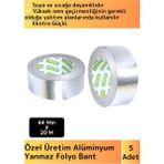 Wintoup Suya Sıcaklığa Dayanıklı Tamir Soba Boru Yama Alüminyum Yanmaz Folyo Bant 44 mm - 20 mt 5 Ad