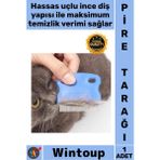 Wintoup #tarak Ince Dişli Ergonomik Evcil Hayvan Tüy Bakım Koruyucu Etkili Pratik Kedi Köpek Pire Tarağı - Tek Ebat