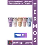 Wintoup #termos Kamp Outdoor Piknik Sızdırmaz Kapaklı Isı Yalıtımlı Taşıma Kulplu Vakumlu Termos 700 ml - Çok Renkli
