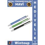 Wintoup #tükenmezkalem Lüks Ofis Öğretmenler Günü Hediyelik Promosyon Kaliteli Tasarım Ergonomik Metal Tükenmez Kalem Mavi - Çok Renkli - Tek Ebat