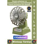 Wintoup #vantilatör Kompakt Sessiz Çalışma Yoğun Üfleme Retro 2 Kademeli Şarjlı Mini Masa Üstü Vantilatör