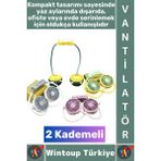 Wintoup #vantilatör Kompakt Sessiz Hafif Kablosuz Taşınabilir USB Şarjlı 2 Kademeli El Boyun Fanı Vantilatör