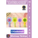 Wintoup #vantilatör Kompakt Taşınabilir Hafif Sessiz Çalışma Ev Ofis Seyahat Yaz Serinleme Sevimli Şık Renkli Işıklı 2 Kademeli Şarjlı Mini El Fanı Vantilatör