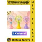 Wintoup #vantilatör Mini Çanta Boy Gündelik Seyahat Tipi Kompakt Taşınabilir Hafif Sessiz Çalışma Ev Ofis Yaz Serinleme Çok Şık Anime Figürlü Tasarım 3 Kademeli Şarjlı El Fanı Vantilatör