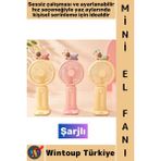 Wintoup #vantilatör Mini Gündelik Çanta Boy Seyahat Tipi Kompakt Taşınabilir Hafif Sessiz Çalışma Ev Ofis Yaz Serinleme Şık Sevimli Köpek Figürlü Şarjlı El Fanı Vantilatör