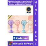 Wintoup #vantilatör Seyahat Tipi Kompakt Taşınabilir Hafif Sessiz Çalışma Ev Ofis Yaz Serinleme Şık Su Hazneli Buharlı 3 Kademeli Şarjlı Mini El Fanı Vantilatör