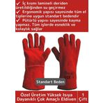 Wintoup Yanmaz Eldiven Kaynak Yangın Mangal Tamir Su Geçirmez Yüksek Isıya Dayanıklı Çok Amaçlı Eldiven 1 Ad