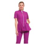 Wio Uniform Azelıa - Kadın Likralı Pembe Üniforma Üst - XL