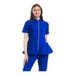 Wio Uniform Azelıa - Kadın Likralı Royal Mavi Üniforma Üst - XL