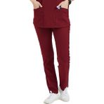 Wio Uniform Basıc- Kadın Likralı Bordo Üniforma Pantolon - XS