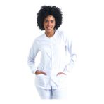 Wio Uniform Ceket- Kadın - Erkek Likralı Beyaz Medikal Ceket - S